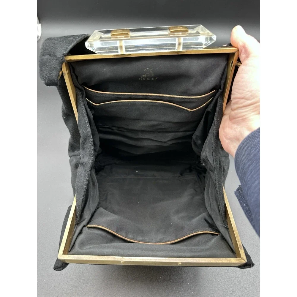 Koret Vintage Black Suede Evening Handbag